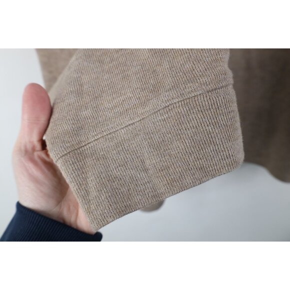 Vtg Ralph Lauren Mens Large Estate Rib Cotton Ribbed Knit 1/4 Half Zip Sweater - Picture 8 of 12